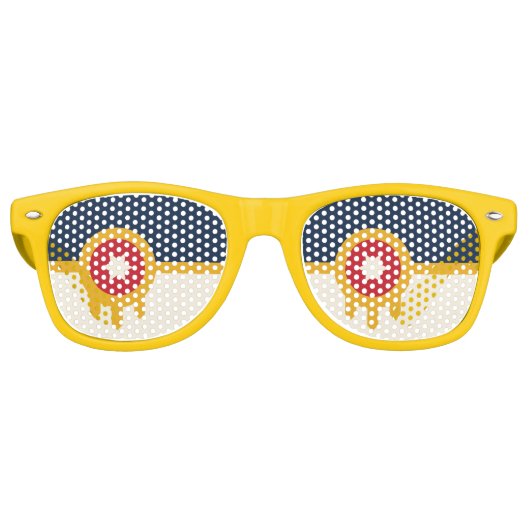Lunettes de soleil Party Shades, drapeau de Tulsa, (Devant)
