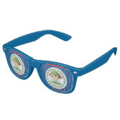 Lunettes de soleil Party Shades - drapeau du Beliz (Angulaire)