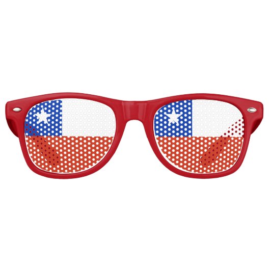 Lunettes de soleil Party Shades - drapeau du Chili (Devant)