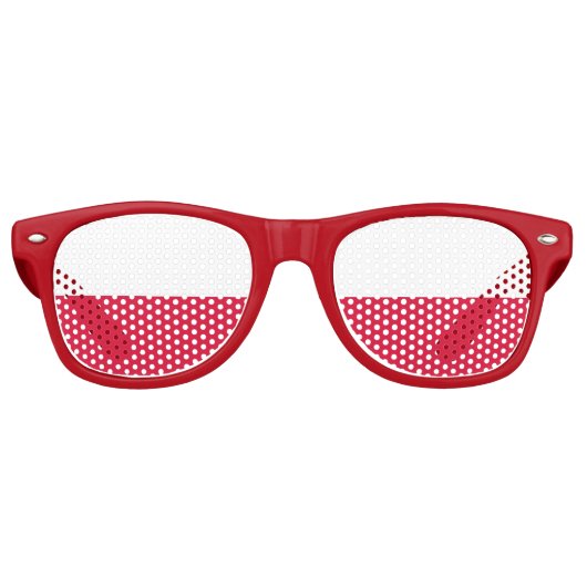 Lunettes de soleil Party Shades - drapeau polonais (Devant)
