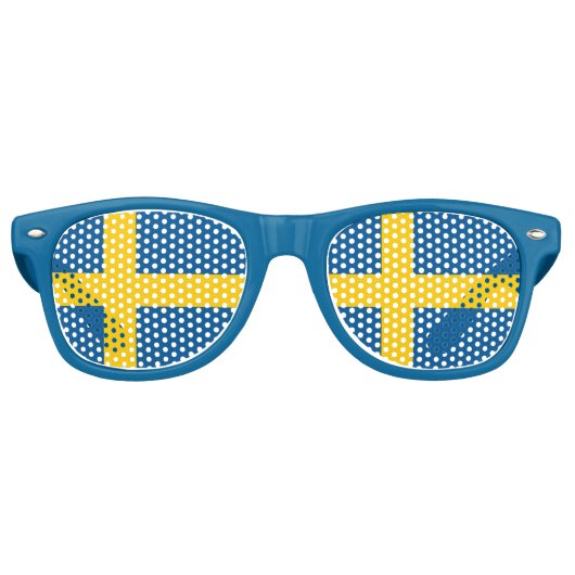 Lunettes de soleil Party Shades - Drapeau Suède (Devant)