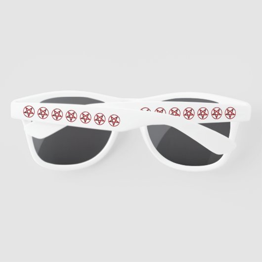 Lunettes De Soleil Pentagramme du Diable Rouge (Dos)