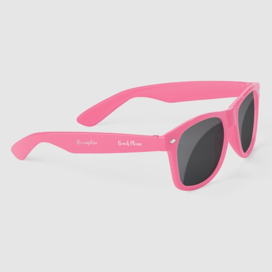Lunettes De Soleil Plage personnalisée S'il vous plaît rose (Droite)