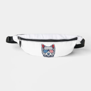 Lunettes de soleil pour chien Westie patriotiques