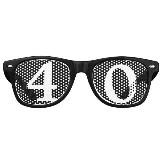 Lunettes de soleil pour fête d'anniversaire de 40 (Devant)