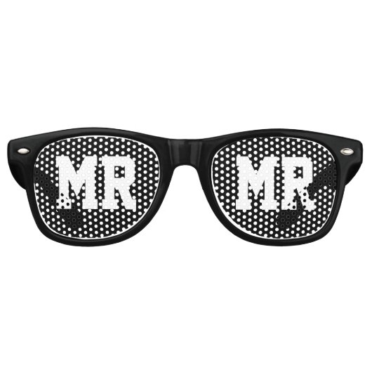 Lunettes de soleil pour mariés Mr et Mrs pour jeun (Devant)
