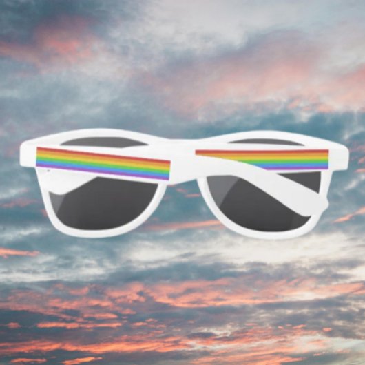 Lunettes De Soleil Rayures de Pride Arc-en-ciel