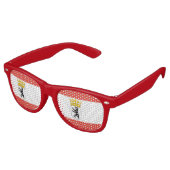 Lunettes de soleil rétro au drapeau de Berlin (Angulaire)