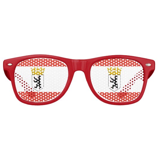 Lunettes de soleil rétro au drapeau de Berlin (Devant)