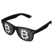 Lunettes de soleil rétro de fête Bitcoin B Cool (Angulaire)