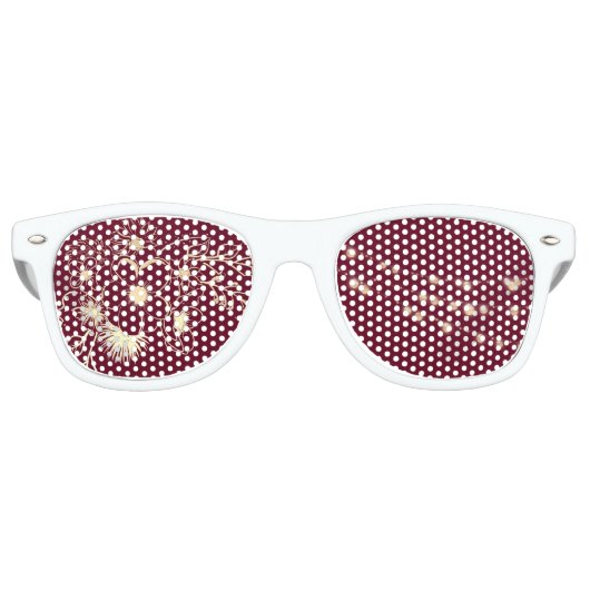 Lunettes de soleil rétro de la fête du mariage rou (Devant)