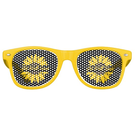 Lunettes de soleil rétro Fête Tournesol Bon rétabl (Devant)