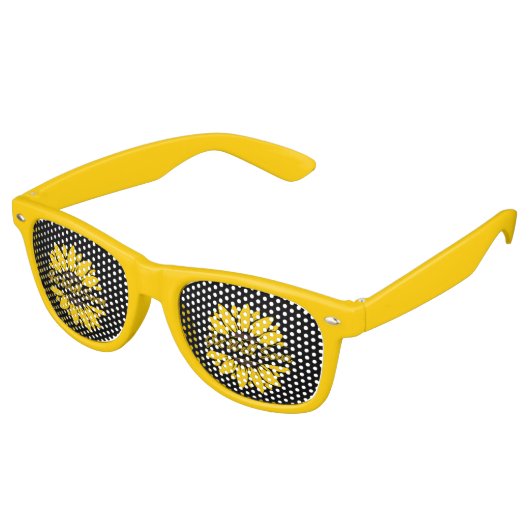 Lunettes de soleil rétro Fête Tournesol Bon rétabl (Angulaire)