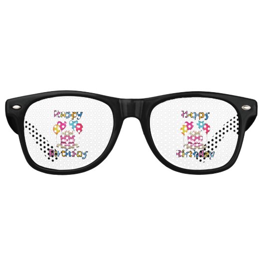 Lunettes de soleil rétro pour fête d'anniversaire (Devant)