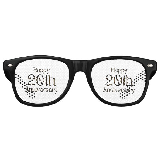 Lunettes de soleil rétro pour fête de 20e annivers (Devant)