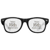 Lunettes de soleil rétro pour joyeux 10e anniversa (Devant)