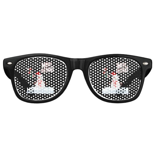 Lunettes de soleil rétro pour la fête de Noël avec (Devant)