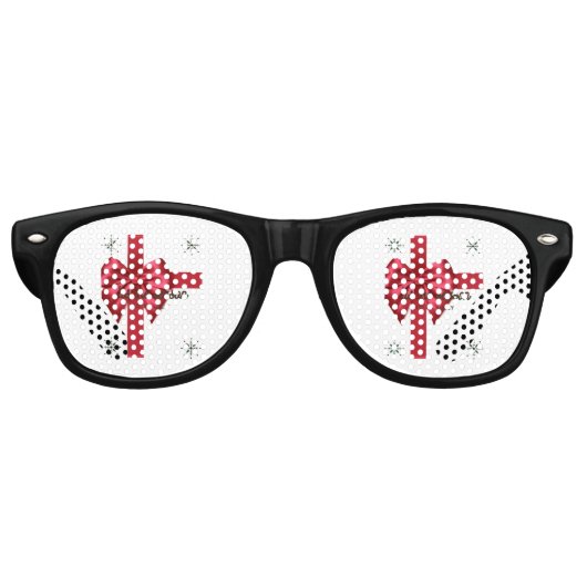 Lunettes de soleil rétro pour la fête rouge de la  (Devant)