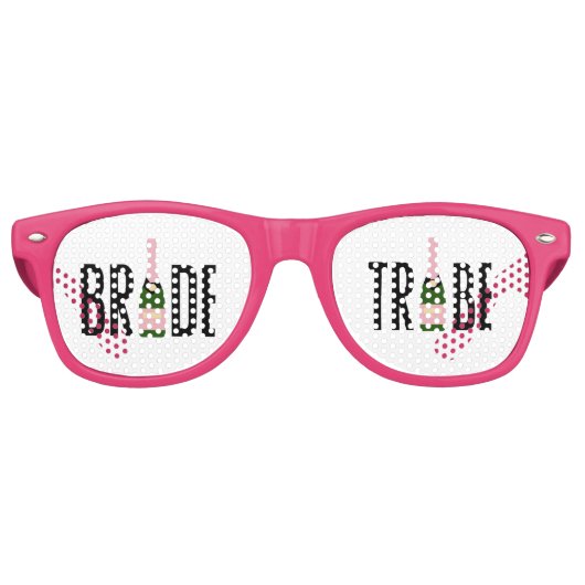 Lunettes de soleil rétro pour la tribu de la marié (Devant)