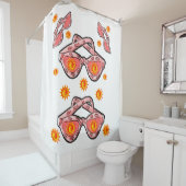 Lunettes de soleil rose adolescents rideau de douc (En situation)