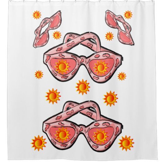 Lunettes de soleil rose adolescents rideau de douc (Devant)