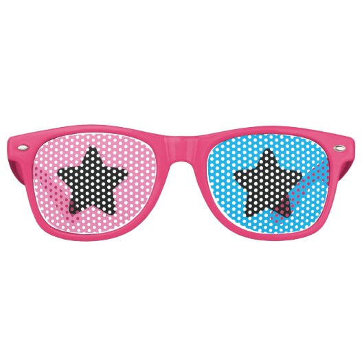 Lunettes de soleil Rose & Blue Star Party (Devant)