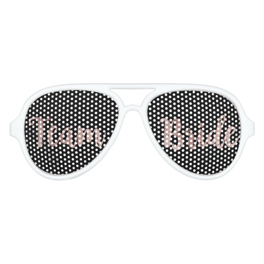 Lunettes de soleil Rose Gold Black Team Bride (Devant)