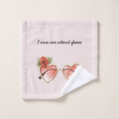Lunettes de soleil rose pâle (Gant de toilette)