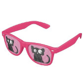 Lunettes de soleil ROSES drôle CHAT NOIR (Angulaire)