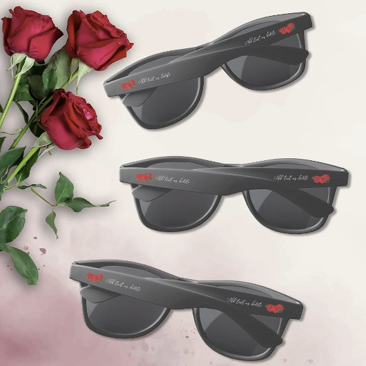 Lunettes De Soleil Roses rouges Noir blanc