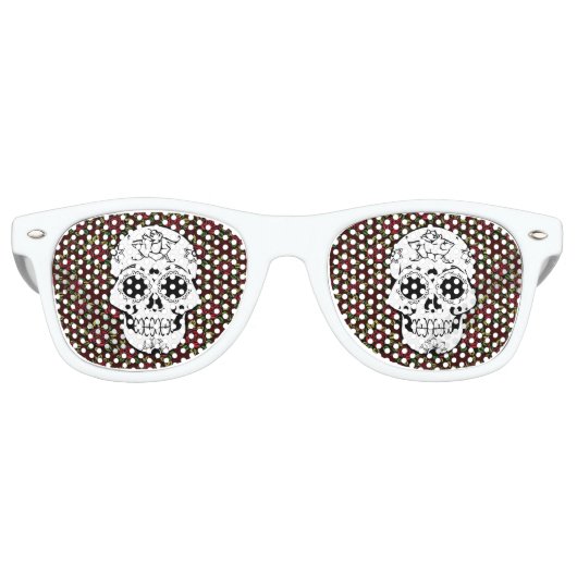 Lunettes de soleil rouge rockabilly rétro (Devant)