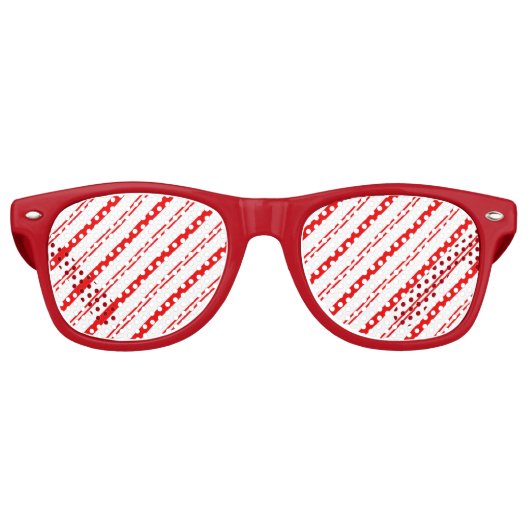 Lunettes de soleil rouges Sucre de canne de Noël (Devant)