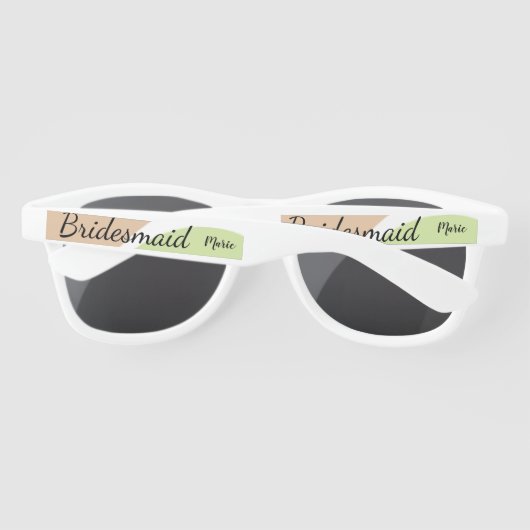 Lunettes De Soleil SIMPLE MINIMAL ajouter votre nom bridesmaid C pers (Dos)