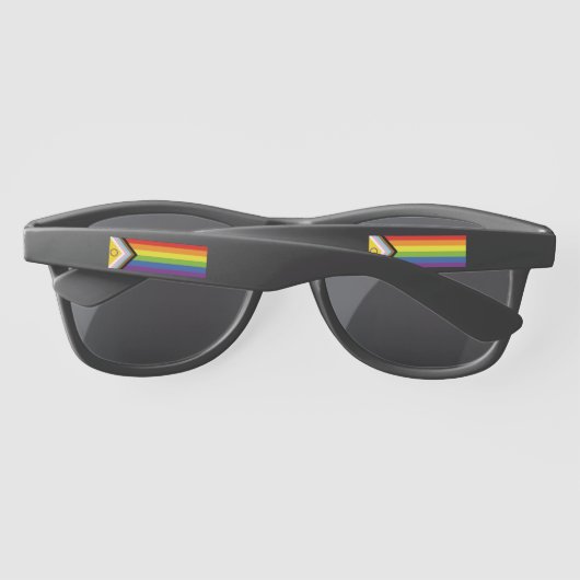 Lunettes De Soleil SlipperyJoe Intersex Progrès Fierté Drapeau arc-en (Dos)