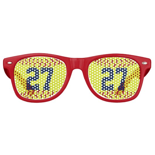 Lunettes de soleil Softball personnalisées (Devant)