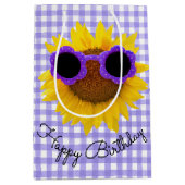 Lunettes De Soleil Sur Sac Cadeau Moyen Tournesol (Devant)