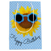 Lunettes De Soleil Sur Sac Cadeau Moyen Tournesol (Devant)