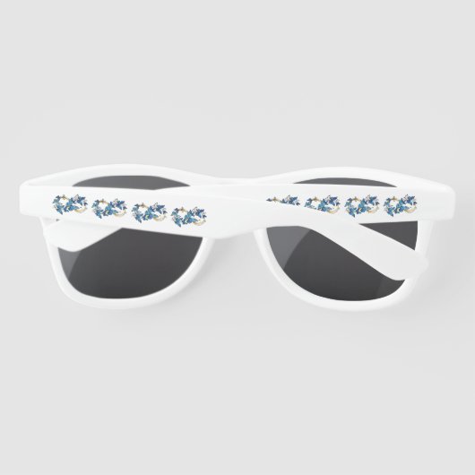 Lunettes De Soleil Symbol Infinity of Blue Morpho Butterflies (Dos)