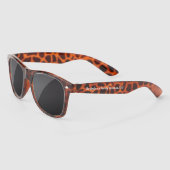 Lunettes De Soleil Texte de script personnalisé tendance (Gauche)
