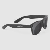 Lunettes De Soleil Texte personnalisé en noir avec script blanc (Droite)