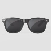 Lunettes De Soleil Texte personnalisé en noir avec script blanc (Devant)
