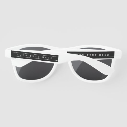 Lunettes De Soleil Texte Simple Et Bandes Minces (Dos)