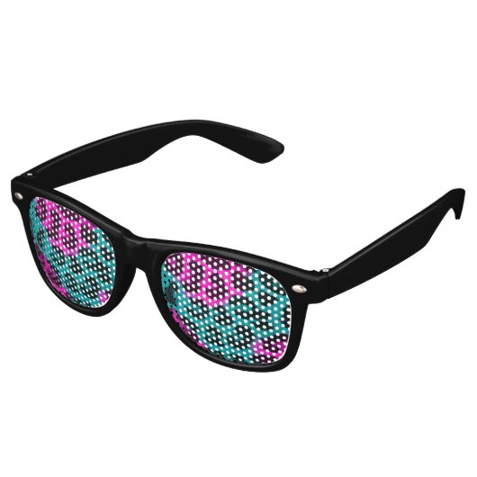 Lunettes de soleil turquoise et rose (Angulaire)