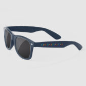 Lunettes De Soleil Vibrant infinity with rainbow butterfly on black (Gauche)