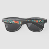 Lunettes De Soleil Vibrant Orange Floral Garden Pattern - Elegant Tea (Dos)