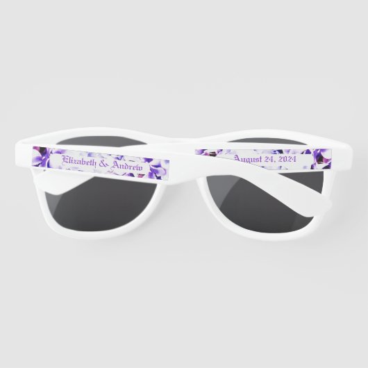 Lunettes De Soleil Violettes élégantes (Dos)