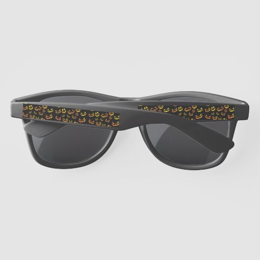 Lunettes De Soleil Visage du Citrouille Jack-o'-lantern (Dos)