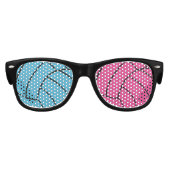 Lunettes de soleil Volleyball rose et turquoise (Devant)
