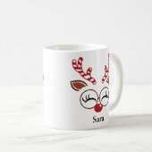 Lunettes de sucre de canne Reindeer Christmas Mug (Devant droit)