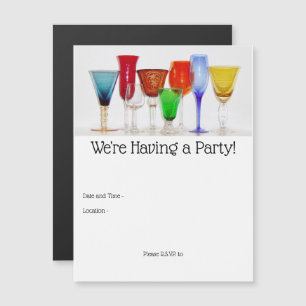 Lunettes de vin Invitation magnétique